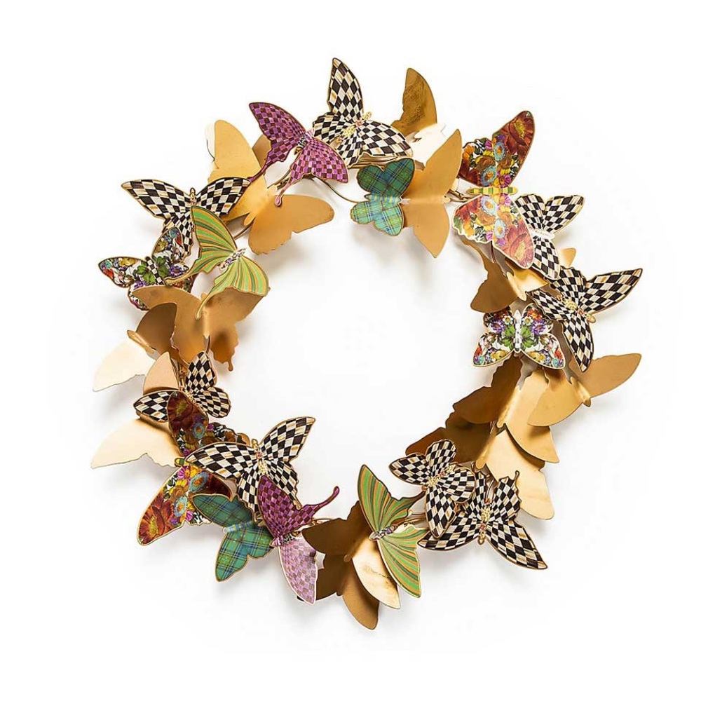 MacKenzie-Childs Vibrant Butterfly Wreath